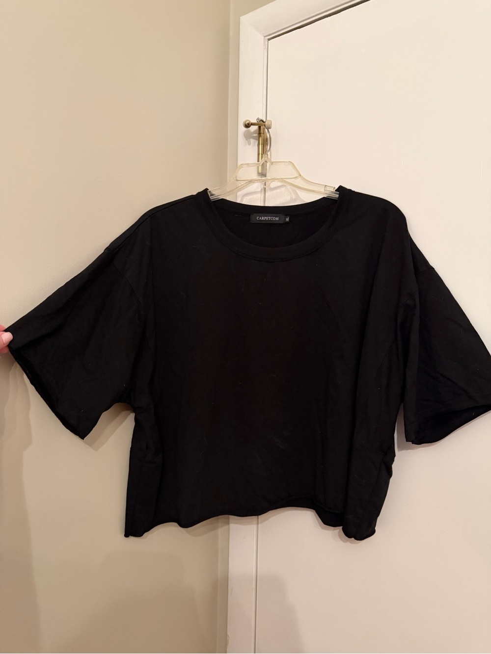 Black Boxy Short Sleeve Tee